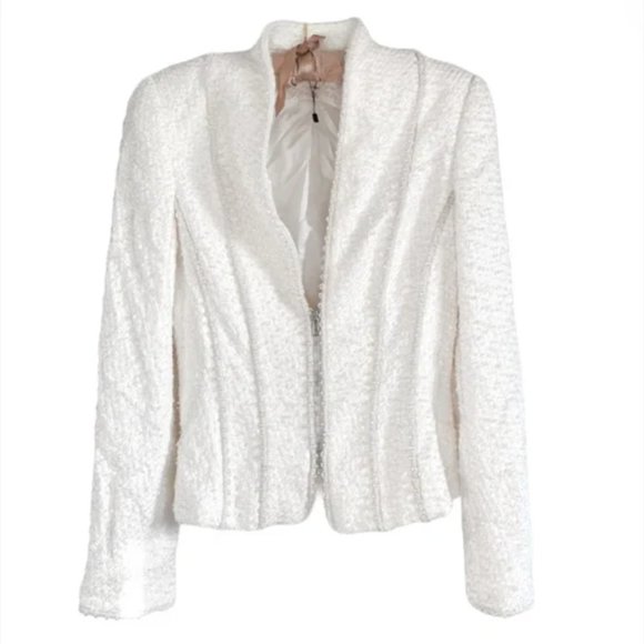 Women's Escada White Beaded Blazer - Picture 12 of 12